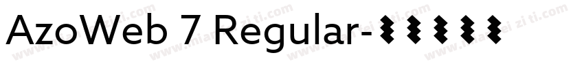 AzoWeb 7 Regular字体转换